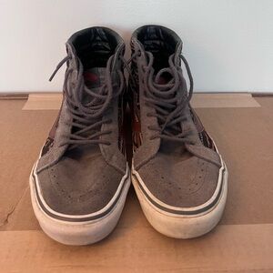 Vans Sk8-HI Italian Weave Size 10.5, Grey/Brown